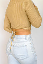Load image into Gallery viewer, Long Sleeve Wrap Knit Top

